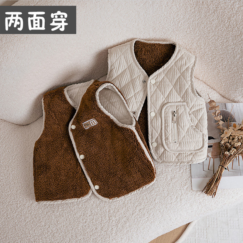宝宝羽绒棉服背心马甲秋冬