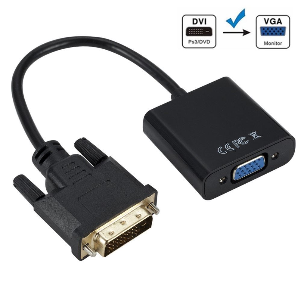 Full HD 1080P DVI-D DVI To VGA Adapter Video Cable Converter
