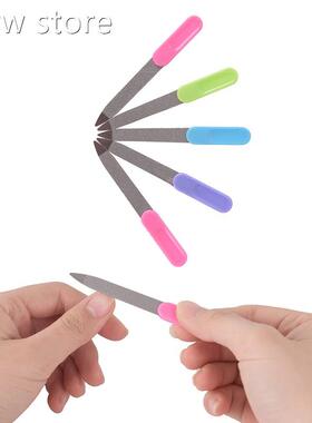 5pc1s/lout Nail Ar Bffer File tPlasstic Handle Metal Double
