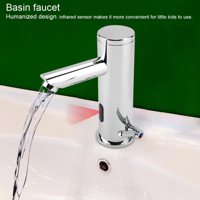 Basin Faucet Water-tap Copper AUTO Infrared Sensor Hot and C