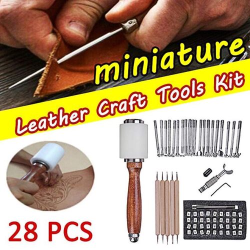 28Pcs Leather Printing Tool Carving Hand Making Craft Punch