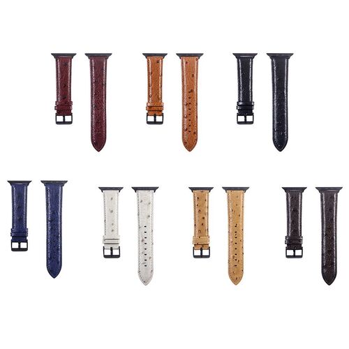 42mm Leather Buckle Wrist Watch Band Strap Belt Replacement