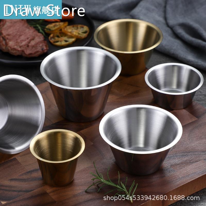 Reusable Stainless Steel Appetizer Dipping Bowl Plates Sauce