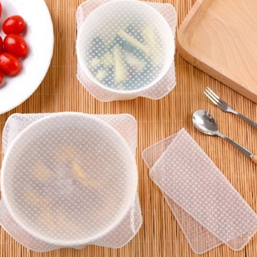 3pcs/set Multifunction Reusable Silicone Food Lid Bowl Cover