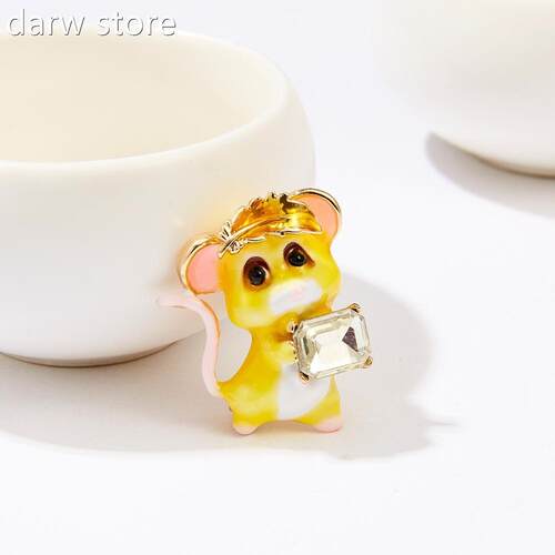 1PC Year of ote Rat 12h Chinese Zodiac Clorfu Mous1e Eatilng