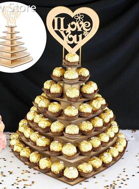 Vintage Wooden Heart-shaped love Chocolate frame decoration