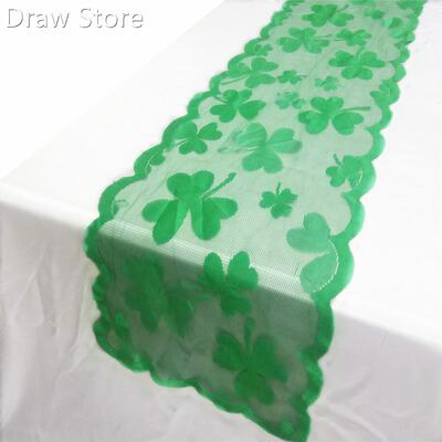 33x183CM St. Patrick's Day Decor Table Runner Lace Irish