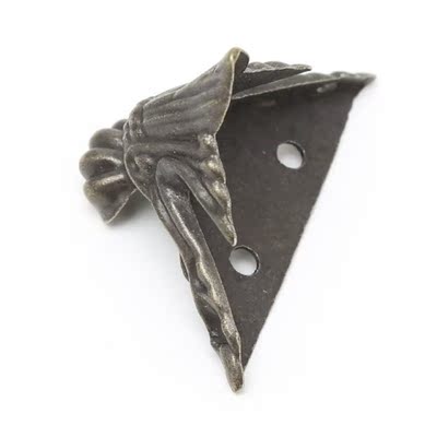 4x Antique Bronze Decorative Jewelry Box Wooden Case Feet Le