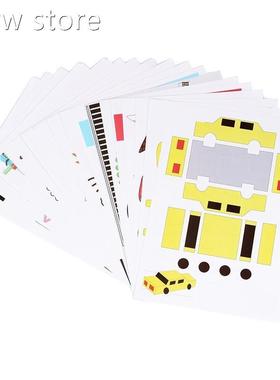 15PCS r andom 3Dpen graf1fiti templatee Dsoubl ided Papers +