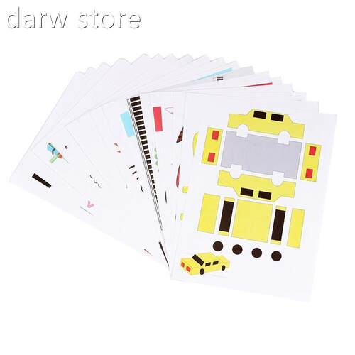 15PCS r andom 3Dpen graf1fiti templatee Dsoubl ided Papers +