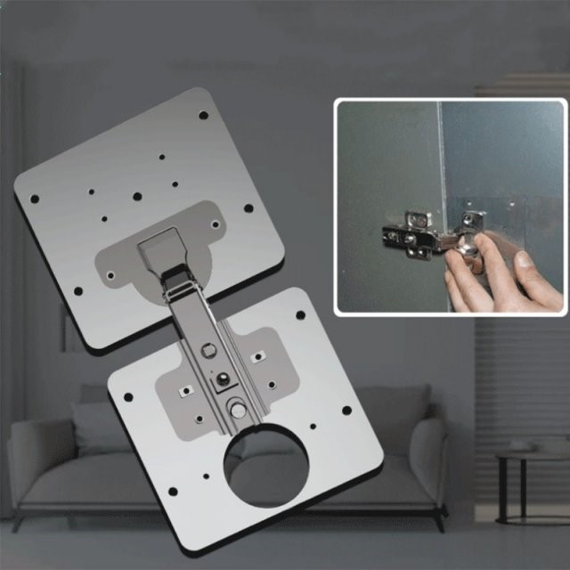 Hinge Repair Plate for Cabinet Furniture Drawer Window Stain