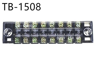 10Pcs Terminal blocks TB-1508(15A 8P) Patch panel Wiring row