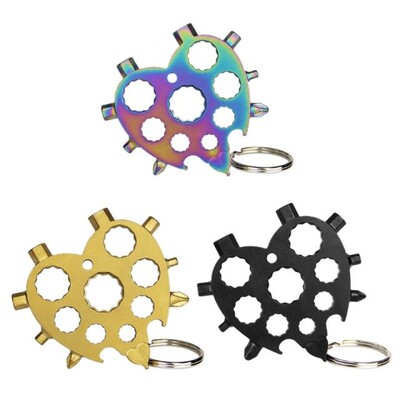 Snowflake Multi-Tool w/ Keychain Torx Wrench Screwdrivers Bo