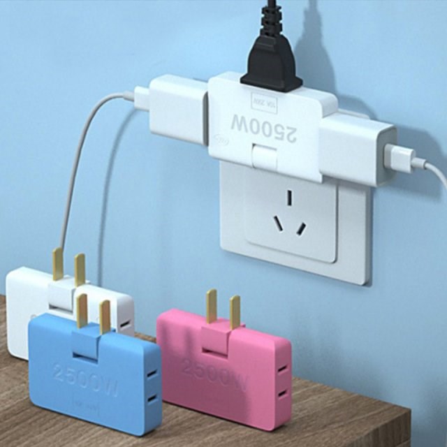 Japan US 1 To 3 Power Socket Converter Extension Plug Electr