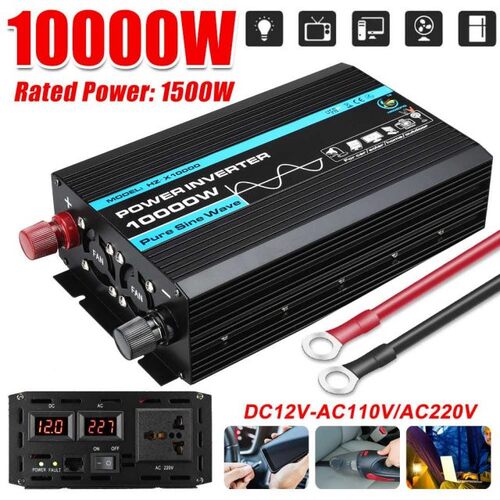 10000W Pure Sine Wave Inverter Voltage Converter Car Power I