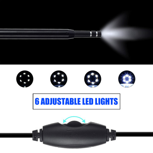 3-in-1 Visual Earpick Otoscope Endoscope with 5.5mm Camrea L