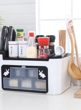 Multi-Function Kitchen Rack Seasoning Box Bottle Set Combina