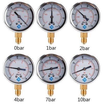 1/4 BSP Bottom Compound Pressure Vacuum Gauge Glycerine Fill