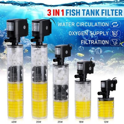 3 In 1 Internal Aquarium Filter Built in filter Oxygenation