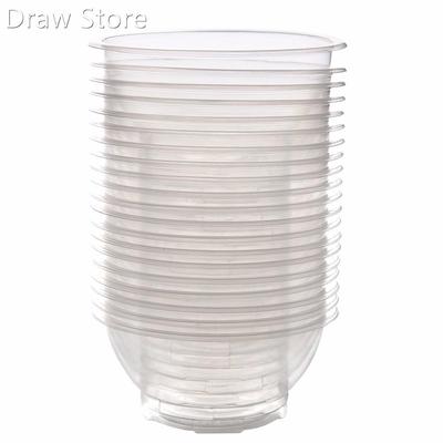 20Pcs Clear Plastic Disposable Rice Serving Bowl Outdoor Pic