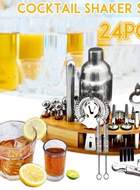 24PCS 750ml Mojito Cocktail Bar Shaker Mixer Maker Muddler B