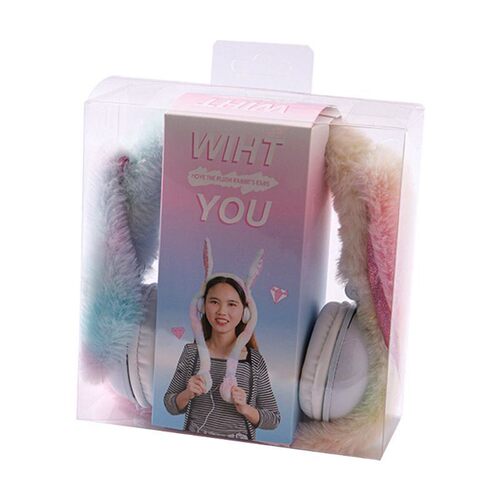 Glowing Plush Moving Rabbit Ears Hat Headsets Dancing Bunny