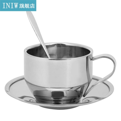 Coffee Shop Tools Anti Scald Stainless Steel Coffee Cup Mugs