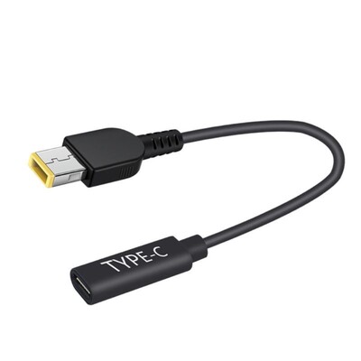 15cm 65W USB C PD Type C Female to Square Slim Tip Power Cha