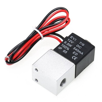 1pc DC12V 1/4'' 2 Ways Normally Closed Valve Pneumat