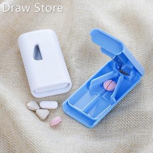 1PC Medicine Pill Holder Tablet Cutter Splitter Pill Case Mi