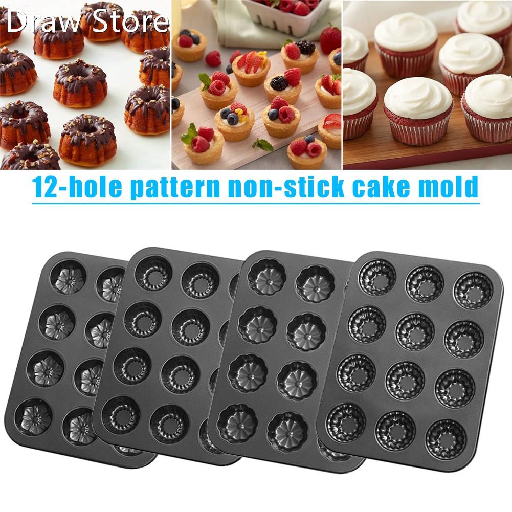 Non Stick Mini Fluted Tube Pan 12 Cavity Cake Mould Mold fo