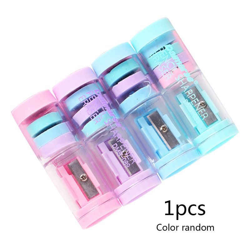 Candy Color Pencil Sharpener With Erasers Kawaii Pencil Shar