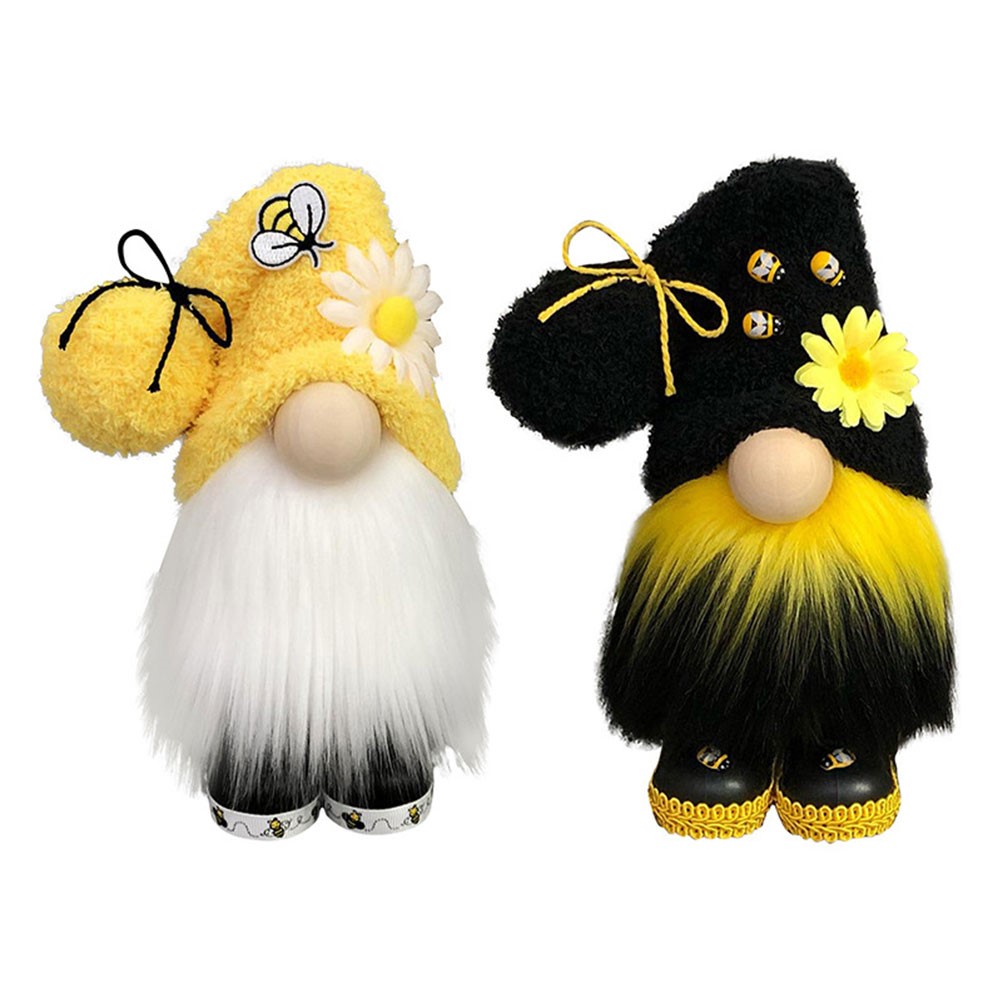 Bee Day Gnome Sunflower Faceless Doll Plush Elf Dwarf Doll O