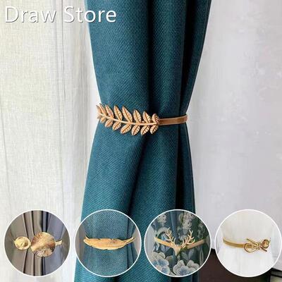 Pearl Elk Leaves Curtain Clip Curtains Holders Tieback Buckl
