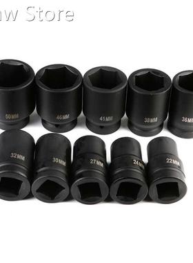 10pcs 1 Inch Drive Metric Deep Impact Socket Set Long Impac