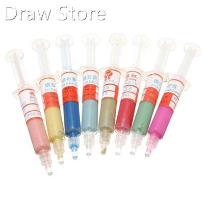 8pcs Diamond Polishing Lapping Paste Compound Syringes Set 5