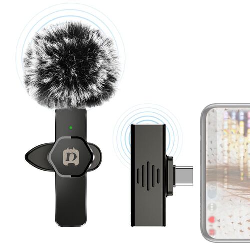 Microphone Live Streaming Video Chatting Clip-on Bluetooth-c