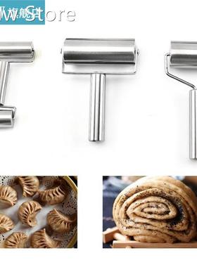 1pc Rolling Pin Creative Stainless Steel Scroll Whee