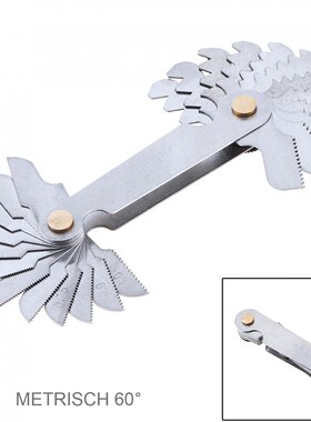 24pcs/set Stainless Steel Thread Gauge 60 Degree Screw Pitch