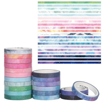 20pcs/set Colorful Foiled Washi Tape DIY Masking Tape Adhesi