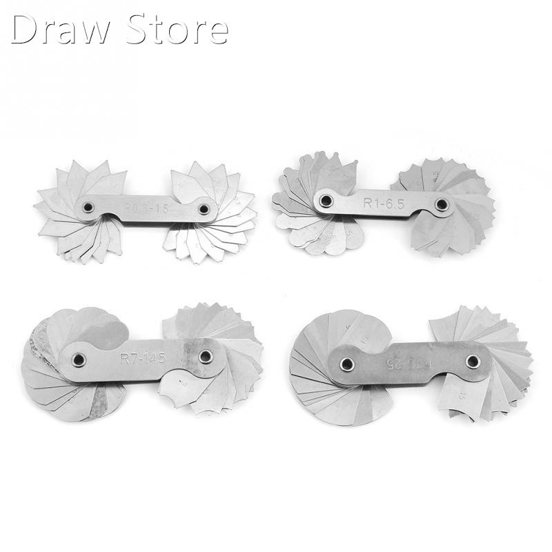 4pcs/Lot Stainless Steel Radius Fillet Gauge Measuring Tool