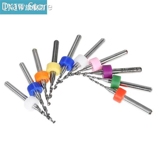 10pcs Carbide Micro Drill Bits Set Engraving Tools for PCB C