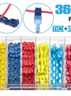 240 Pcs Insulated T-taps Quick Splice Wire Terminal Combo Co