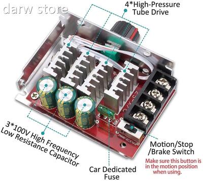 DC 7 0V 30nA PWM 7DC Motor Speed Cotrollert Switch1 Conrol 1