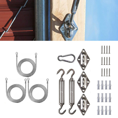 Sun Shade Sail Hardware Kit Awning Canopy Fixing Installatio