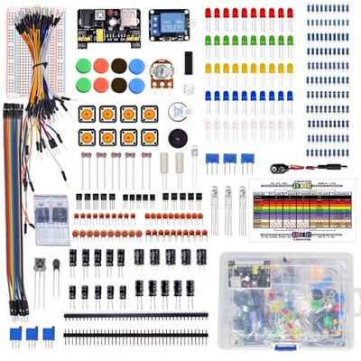 Diy Electronics Basic Starter Kit Breadboard,Jumper wires,Re