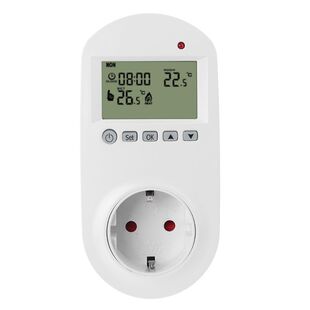 Programmable Plug in Thermostat EU Socket 16A Electric Heati
