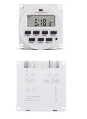 TM618H 5V 12V 24V 120V 220V Digital 7 Day Weekly Programmabl
