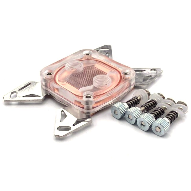 Computer CPU Cooler Water Cooling Block Copper Base POM Cove