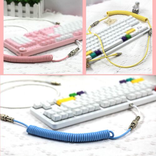 AJAZZ Mechanical Keyboard Coiled Cable Wire Type C Custom Us